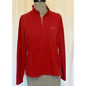 The North Face TKA 100 1/4 Zip Womens Fleece Burgundy Jacket Pullover Medium